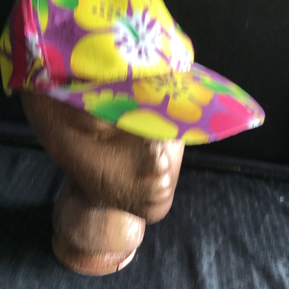 Tropical print purple baseball cap - Picture 2 of 3